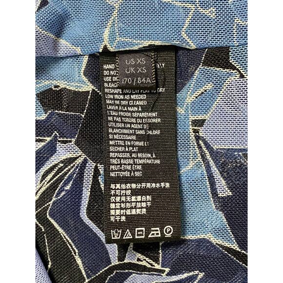 NWT Free People Blue Black Dark Combo Technicolor Floral Smocked Bubble Top Boho - Picture 7 of 8